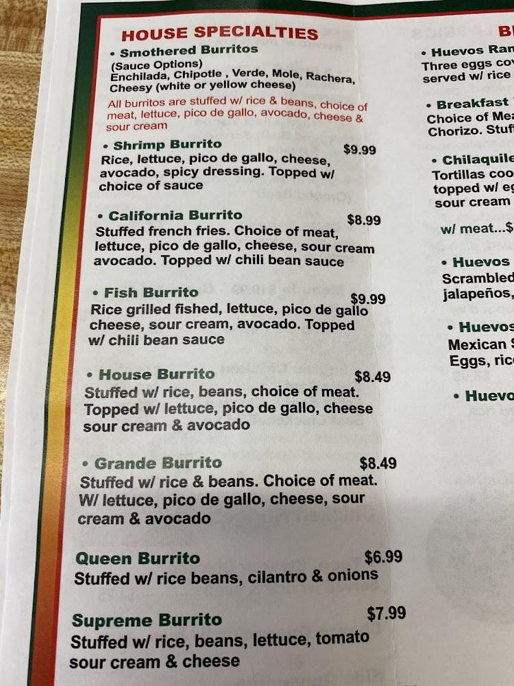Burrito house and TAQUERIA Menu image 4